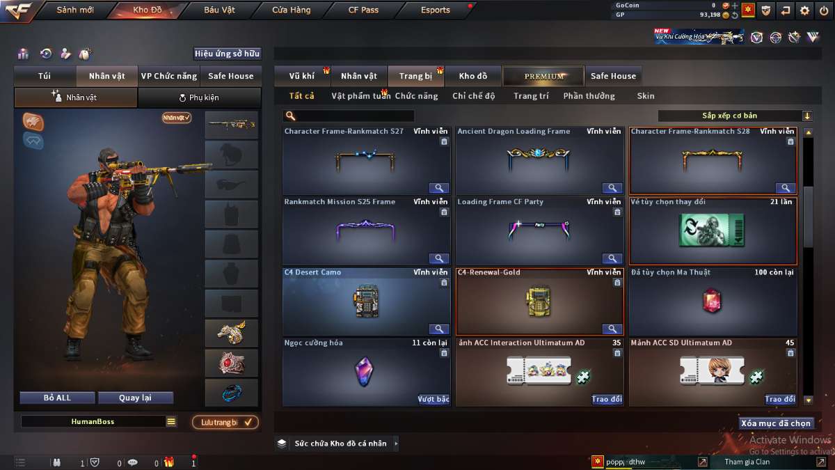 shop acc cf uy tin gia re